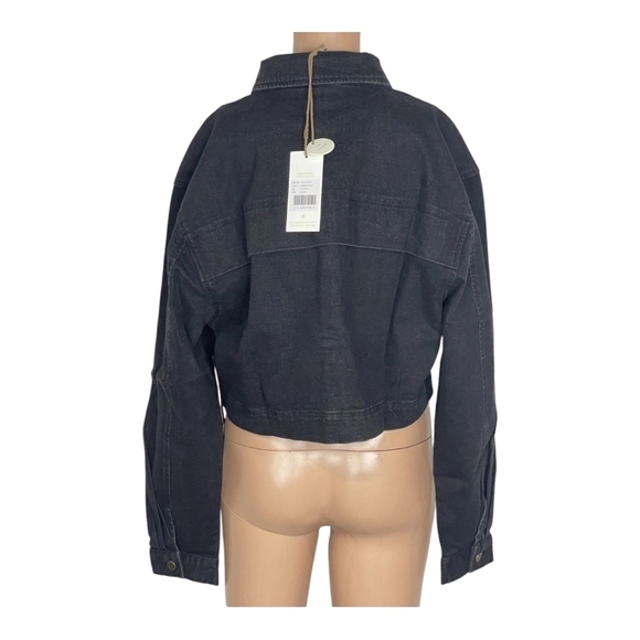 Cleobella Dean Jacket In Black Denim XL Womens NWT $198 - Picture 7 of 11